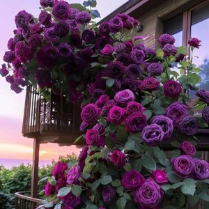 Роза Плетистая Плум Пэшн купить по цене от 610р. в интернет-магазине «Посадика» с доставкой почтой в в Березовскийе и по всей России – [изображение №1].